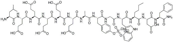 LEU-GLU-GLU-GLU-GLU-GLU-ALA-TYR(SO3H)-GLY-TRP-NLE-ASP-PHE-NH2 Struktur