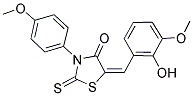 (5E)-5-(2-HYDROXY-3-METHOXYBENZYLIDENE)-3-(4-METHOXYPHENYL)-2-THIOXO-1,3-THIAZOLIDIN-4-ONE Struktur