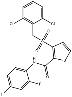 3-[(2,6-DICHLOROBENZYL)SULFONYL]-N-(2,4-DIFLUOROPHENYL)-2-THIOPHENECARBOXAMIDE Struktur