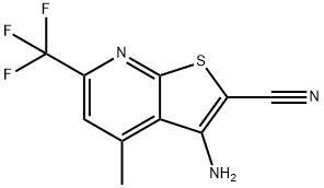 3-AMINO-4-METHYL-6-TRIFLUOROMETHYL-THIENO[2,3-B]PYRIDINE-2-CARBONITRILE Struktur