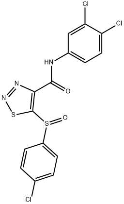 5-[(4-CHLOROPHENYL)SULFINYL]-N-(3,4-DICHLOROPHENYL)-1,2,3-THIADIAZOLE-4-CARBOXAMIDE Struktur