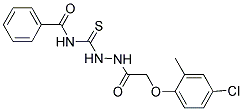 2-(4-CHLORO-2-METHYLPHENOXY)-N-(((PHENYLCARBONYLAMINO)THIOXOMETHYL)AMINO)ETHANAMIDE Struktur