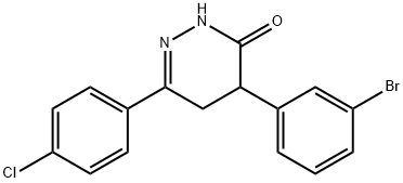 4-(3-BROMOPHENYL)-6-(4-CHLOROPHENYL)-4,5-DIHYDRO-3(2H)-PYRIDAZINONE Struktur