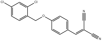 2-((4-[(2,4-DICHLOROBENZYL)OXY]PHENYL)METHYLENE)MALONONITRILE Struktur