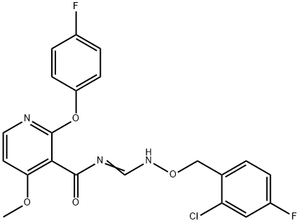 N-(([(2-CHLORO-4-FLUOROBENZYL)OXY]IMINO)METHYL)-2-(4-FLUOROPHENOXY)-4-METHOXYNICOTINAMIDE Struktur