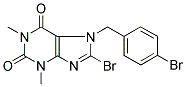 8-BROMO-7-(4-BROMOBENZYL)-1,3-DIMETHYL-2,3,6,7-TETRAHYDRO-1H-PURINE-2,6-DIONE Struktur