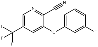 3-(3-FLUOROPHENOXY)-5-(TRIFLUOROMETHYL)-2-PYRIDINECARBONITRILE Struktur