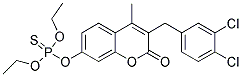 3-(3,4-DICHLOROBENZYL)-7-[(DIETHOXYPHOSPHOROTHIOYL)OXY]-4-METHYL-2H-2-CHROMENONE Struktur