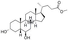 5-BETA-CHOLANIC ACID-3-ALPHA, 6-BETA-DIOL METHYL ESTER Struktur