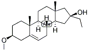 5-ANDROSTEN-16ALPHA-ETHYL-3BETA,16BETA-DIOL 3-METHYL ETHER Struktur