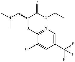 ETHYL 2-([3-CHLORO-5-(TRIFLUOROMETHYL)-2-PYRIDINYL]SULFANYL)-3-(DIMETHYLAMINO)ACRYLATE Struktur