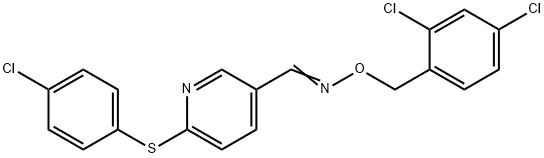 6-[(4-CHLOROPHENYL)SULFANYL]NICOTINALDEHYDE O-(2,4-DICHLOROBENZYL)OXIME Struktur