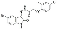 5-BROMO-3-(2-(4-CHLORO-4-METHYLPHENOXY)ACETYLHYDRAZIDYL)-2-OXOINDOLINE Struktur