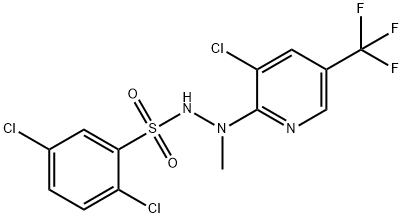 2,5-DICHLORO-N'-[3-CHLORO-5-(TRIFLUOROMETHYL)-2-PYRIDINYL]-N'-METHYLBENZENESULFONOHYDRAZIDE Struktur