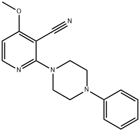 4-METHOXY-2-(4-PHENYLPIPERAZINO)NICOTINONITRILE Struktur