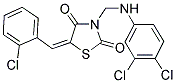 (5E)-5-(2-CHLOROBENZYLIDENE)-3-{[(3,4-DICHLOROPHENYL)AMINO]METHYL}-1,3-THIAZOLIDINE-2,4-DIONE Struktur