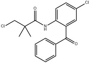 N-(2-BENZOYL-4-CHLOROPHENYL)-3-CHLORO-2,2-DIMETHYLPROPANAMIDE Struktur