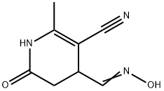 4-[(HYDROXYIMINO)METHYL]-2-METHYL-6-OXO-1,4,5,6-TETRAHYDRO-3-PYRIDINECARBONITRILE Struktur