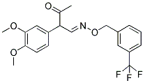 2-(3,4-DIMETHOXYPHENYL)-3-OXOBUTANAL O-[3-(TRIFLUOROMETHYL)BENZYL]OXIME Struktur