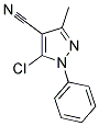 5-CHLORO-3-METHYL-1-PHENYL-1H-PYRAZOLE-4-CARBONITRILE Struktur