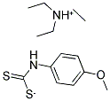 TRIETHYLAMMONIUM (4-METHOXYANILINO)METHANEDITHIOATE Struktur