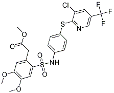 METHYL 2-(2-(((4-(3-CHLORO-5-(TRIFLUOROMETHYL)(2-PYRIDYLTHIO))PHENYL)AMINO)SULFONYL)-4,5-DIMETHOXYPHENYL)ACETATE Struktur