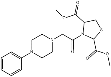 DIMETHYL 3-[2-(4-PHENYLPIPERAZINO)ACETYL]-1,3-THIAZOLANE-2,4-DICARBOXYLATE Struktur