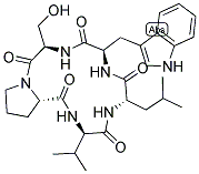 C(DVAL-LEU-DTRP-DSER-PRO) Struktur