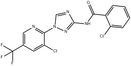 2-CHLORO-N-(1-[3-CHLORO-5-(TRIFLUOROMETHYL)-2-PYRIDINYL]-1H-1,2,4-TRIAZOL-3-YL)BENZENECARBOXAMIDE Struktur