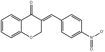 3-[(E)-(4-NITROPHENYL)METHYLIDENE]-2,3-DIHYDRO-4H-CHROMEN-4-ONE, 101001-06-3, 結(jié)構(gòu)式