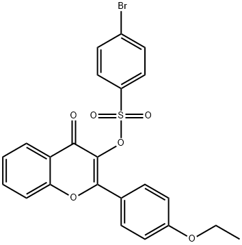 2-(4-ETHOXYPHENYL)-4-OXO-4H-CHROMEN-3-YL 4-BROMOBENZENESULFONATE Struktur