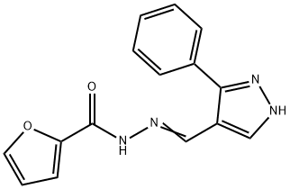 N'-[(E)-(3-PHENYL-1H-PYRAZOL-4-YL)METHYLIDENE]-2-FUROHYDRAZIDE Struktur