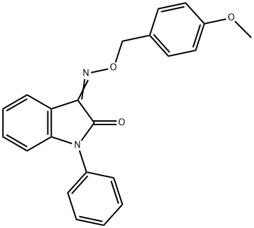 1-PHENYL-1H-INDOLE-2,3-DIONE 3-[O-(4-METHOXYBENZYL)OXIME] Struktur