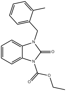 ETHYL 3-(2-METHYLBENZYL)-2-OXO-2,3-DIHYDRO-1H-1,3-BENZIMIDAZOLE-1-CARBOXYLATE Struktur