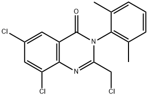 6,8-DICHLORO-2-(CHLOROMETHYL)-3-(2,6-DIMETHYLPHENYL)-4(3H)-QUINAZOLINONE Struktur