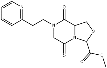 METHYL 5,8-DIOXO-7-[2-(2-PYRIDINYL)ETHYL]HEXAHYDRO[1,3]THIAZOLO[3,4-A]PYRAZINE-3-CARBOXYLATE Struktur