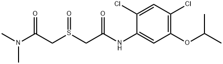 2-([2-(2,4-DICHLORO-5-ISOPROPOXYANILINO)-2-OXOETHYL]SULFINYL)-N,N-DIMETHYLACETAMIDE Struktur