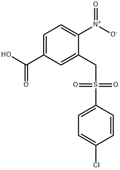 3-([(4-CHLOROPHENYL)SULFONYL]METHYL)-4-NITROBENZENECARBOXYLIC ACID Struktur