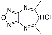 5,7-DIMETHYL-6H-[1,2,5]OXADIAZOLO[3,4-B][1,4]DIAZEPINE HYDROCHLORIDE Struktur