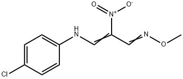 3-(4-CHLOROANILINO)-2-NITROACRYLALDEHYDE O-METHYLOXIME Struktur