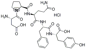 H-ASP-PRO-GLN-PHE-TYR-OH HCL Struktur