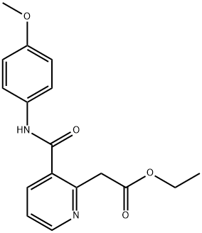 ETHYL 2-(3-[(4-METHOXYANILINO)CARBONYL]-2-PYRIDINYL)ACETATE Struktur