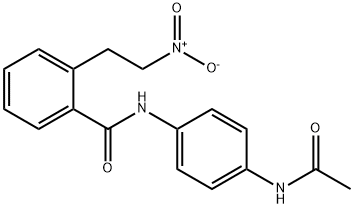 N-[4-(ACETYLAMINO)PHENYL]-2-(2-NITROETHYL)BENZENECARBOXAMIDE Struktur