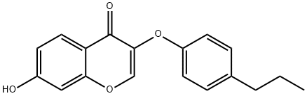 7-HYDROXY-3-(4-PROPYL-PHENOXY)-CHROMEN-4-ONE Struktur