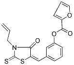 3-[(E)-(3-ALLYL-4-OXO-2-THIOXO-1,3-THIAZOLIDIN-5-YLIDENE)METHYL]PHENYL 2-FUROATE Struktur