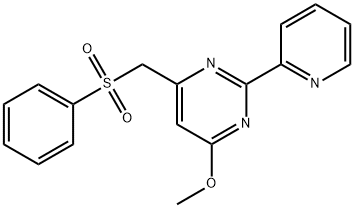 4-METHOXY-6-[(PHENYLSULFONYL)METHYL]-2-(2-PYRIDINYL)PYRIMIDINE Struktur