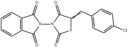 2-(5-[(4-CHLOROPHENYL)METHYLENE]-4-OXO-2-THIOXO-1,3-THIAZOLAN-3-YL)-1H-ISOINDOLE-1,3(2H)-DIONE Struktur