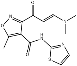 3-[3-(DIMETHYLAMINO)ACRYLOYL]-5-METHYL-N-(1,3-THIAZOL-2-YL)-4-ISOXAZOLECARBOXAMIDE Struktur