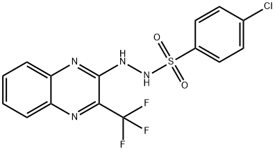 4-CHLORO-N'-[3-(TRIFLUOROMETHYL)-2-QUINOXALINYL]BENZENESULFONOHYDRAZIDE Struktur