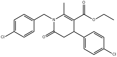 ETHYL 1-(4-CHLOROBENZYL)-4-(4-CHLOROPHENYL)-2-METHYL-6-OXO-1,4,5,6-TETRAHYDRO-3-PYRIDINECARBOXYLATE Struktur